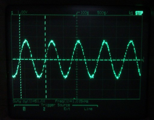 1khz sine wave. 44.1khz sampling